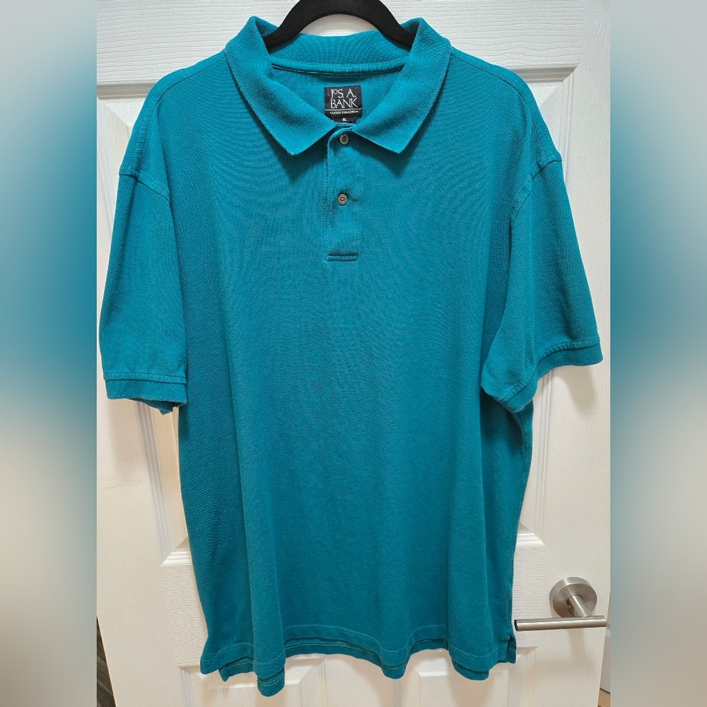 Jos A Banks  Men's Classic Collection Polo Shirt, Deep Teal, Size XL
